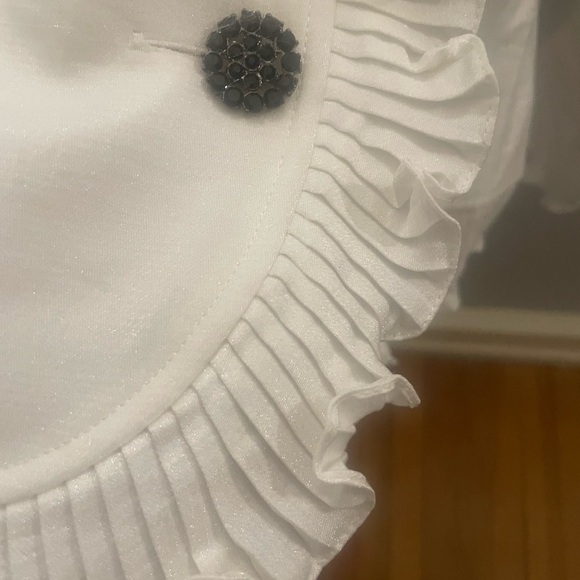 Adrianna Papell Designer White Jacket Vintage 1980s sz 8 worn 1 time EUC - Picture 6 of 8